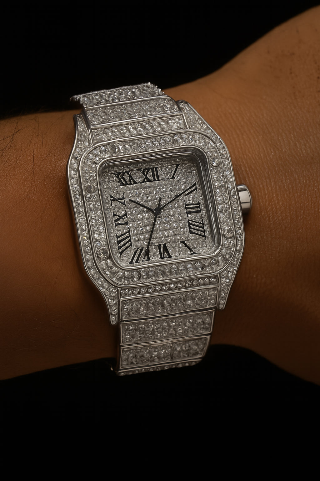 RELOJ CRT PLATEADO