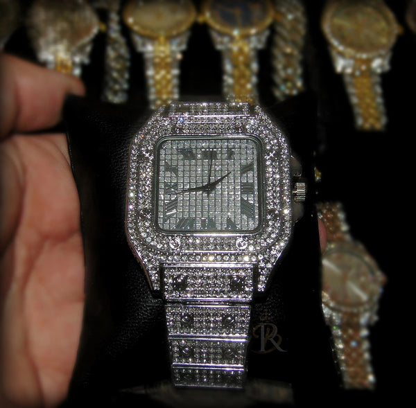 RELOJ CRT PLATEADO