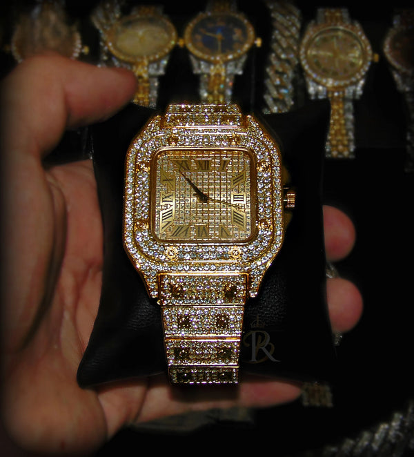 RELOJ CRT DORADO