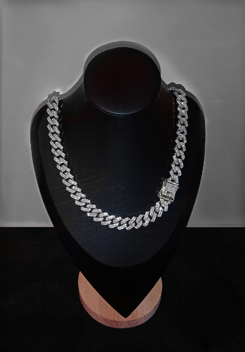 CADENA CUBANA PLATEADA