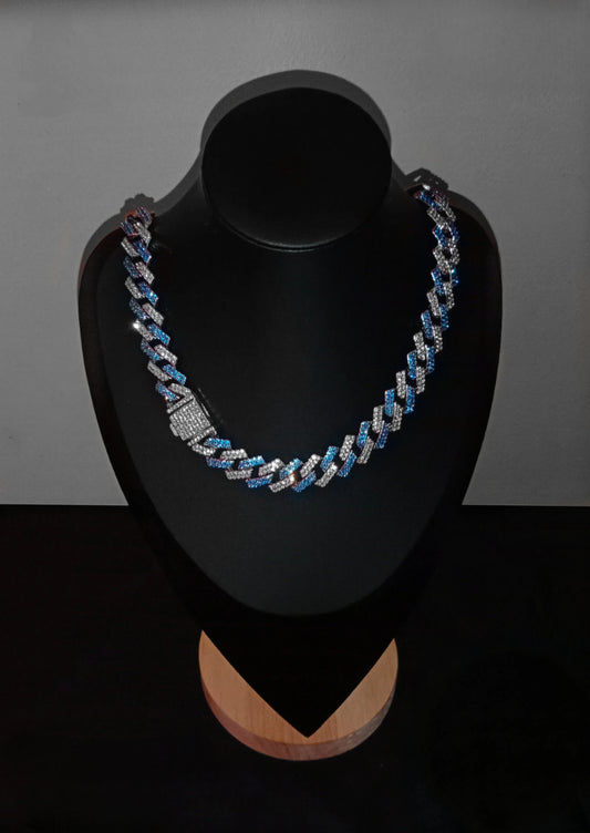 CADENA CUBANA AZUL-PLATA