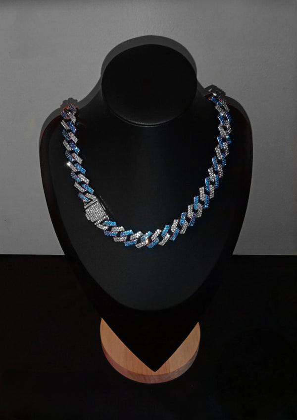 CADENA CUBANA AZUL-PLATA