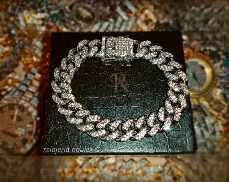PULSERA CUBANA PLATEADA