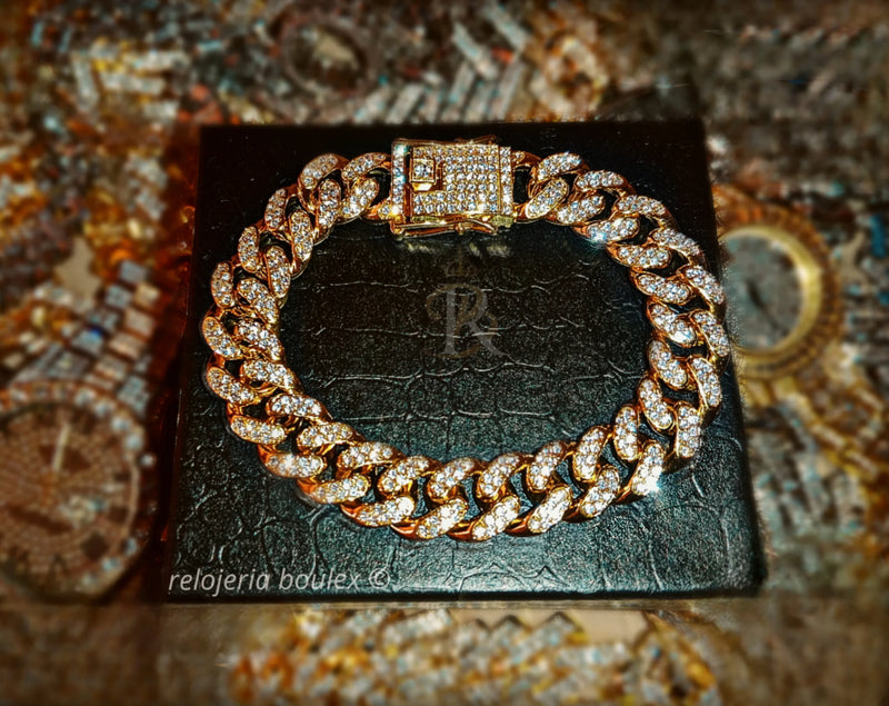 PULSERA CUBANA DORADA
