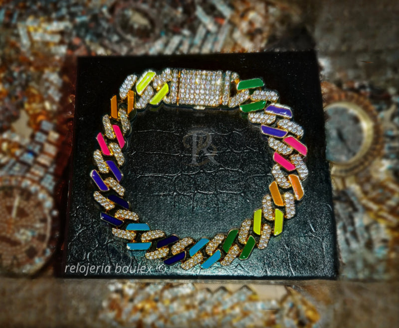 PULSERA CUBANA RAINBOW